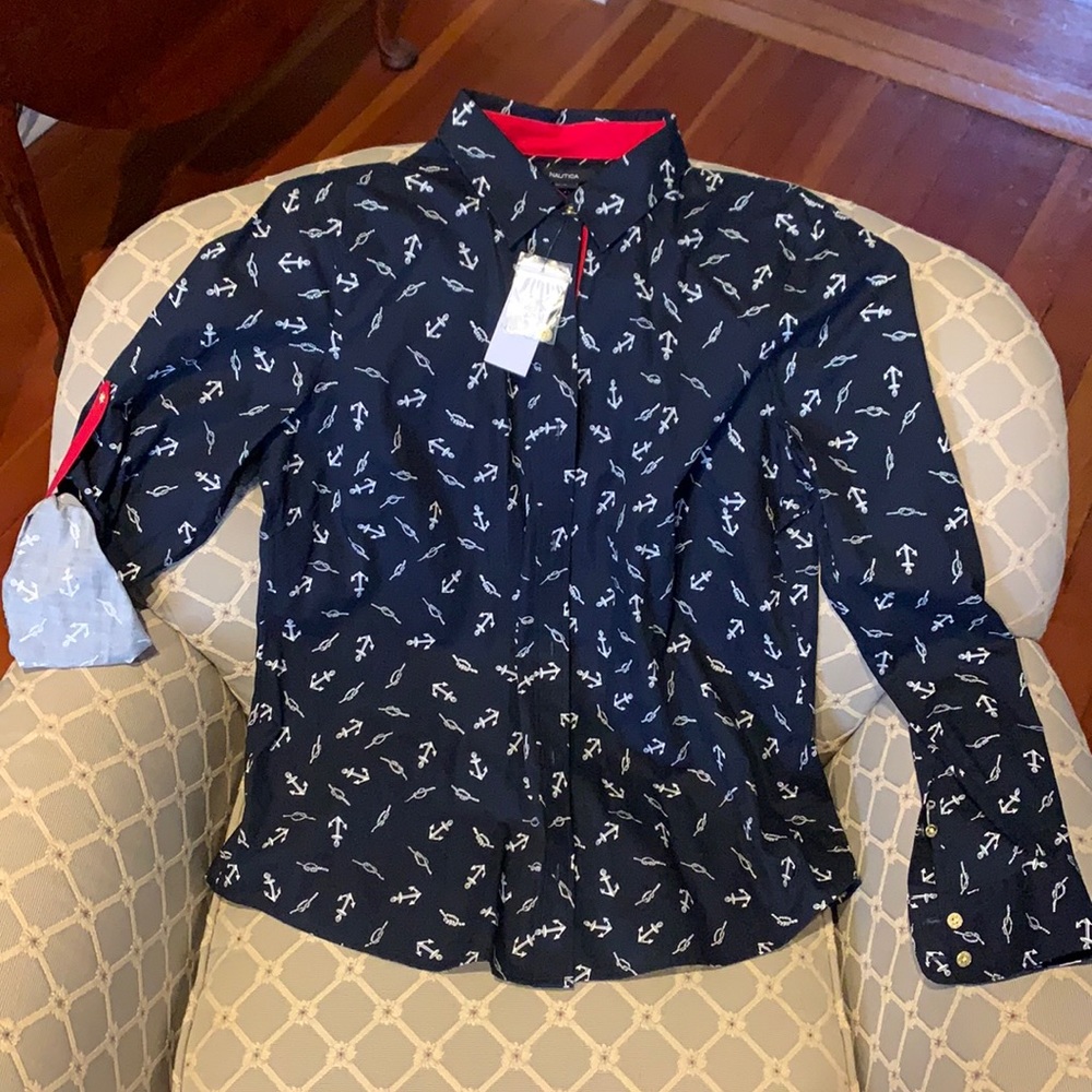 NWT Nautica Anchor Button Down ⚓️